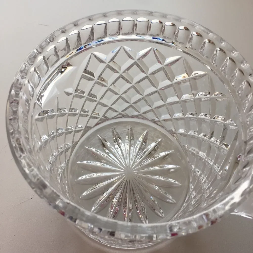 Bohemia Genuine Crystal Criss Cross Diamond Ice Bucket Tab Handles